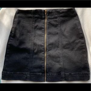 Urban Outfitters Black Denim Mini Skirt
